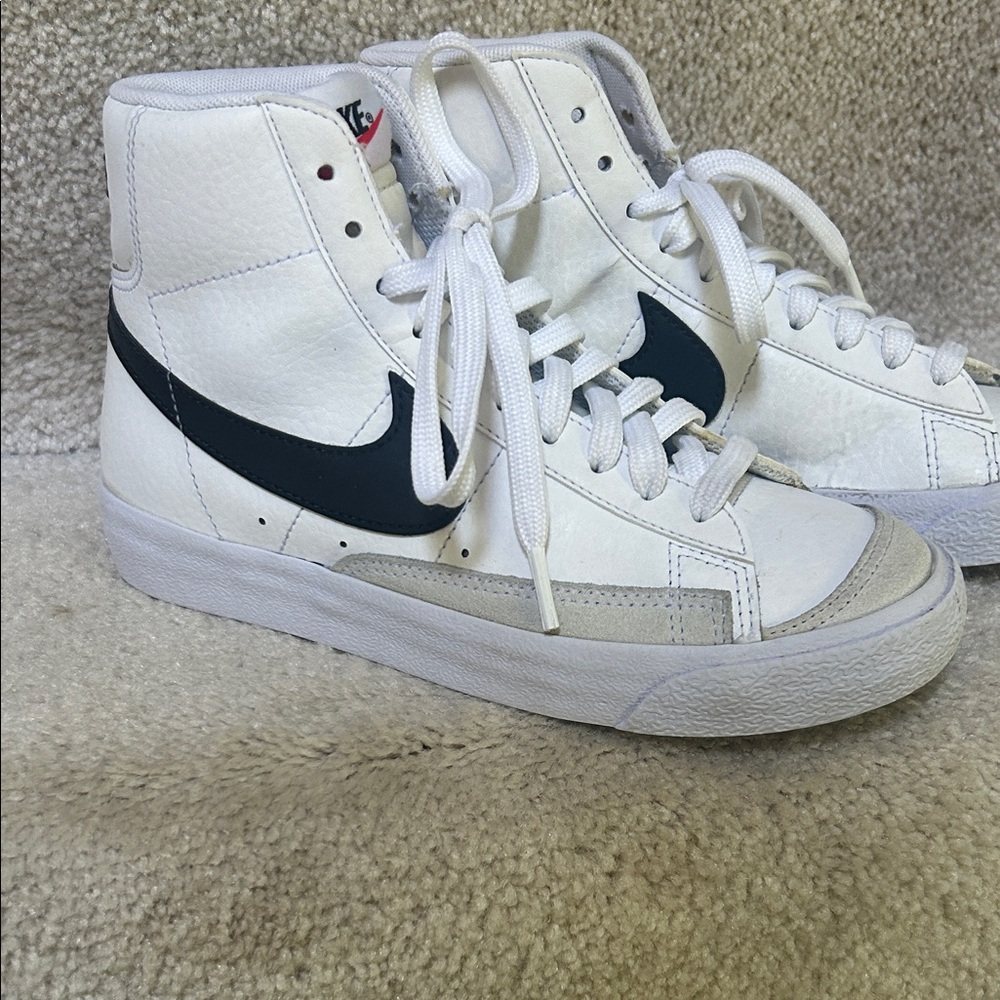 Nike Blazers White and Black High-Top Sneakers